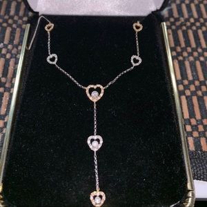 14k gold necklace, real diamonds